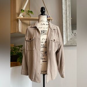 Hippie Rose Tan Button Down Shirt